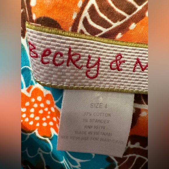 Becky & Max Dress Womens 4 Multicolor Floral Spaghetti Strap A-Line Dress EUC - Picture 6 of 9